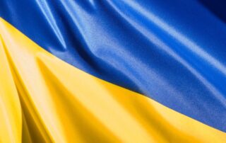 Flagge der Ukraine in blau und gelb