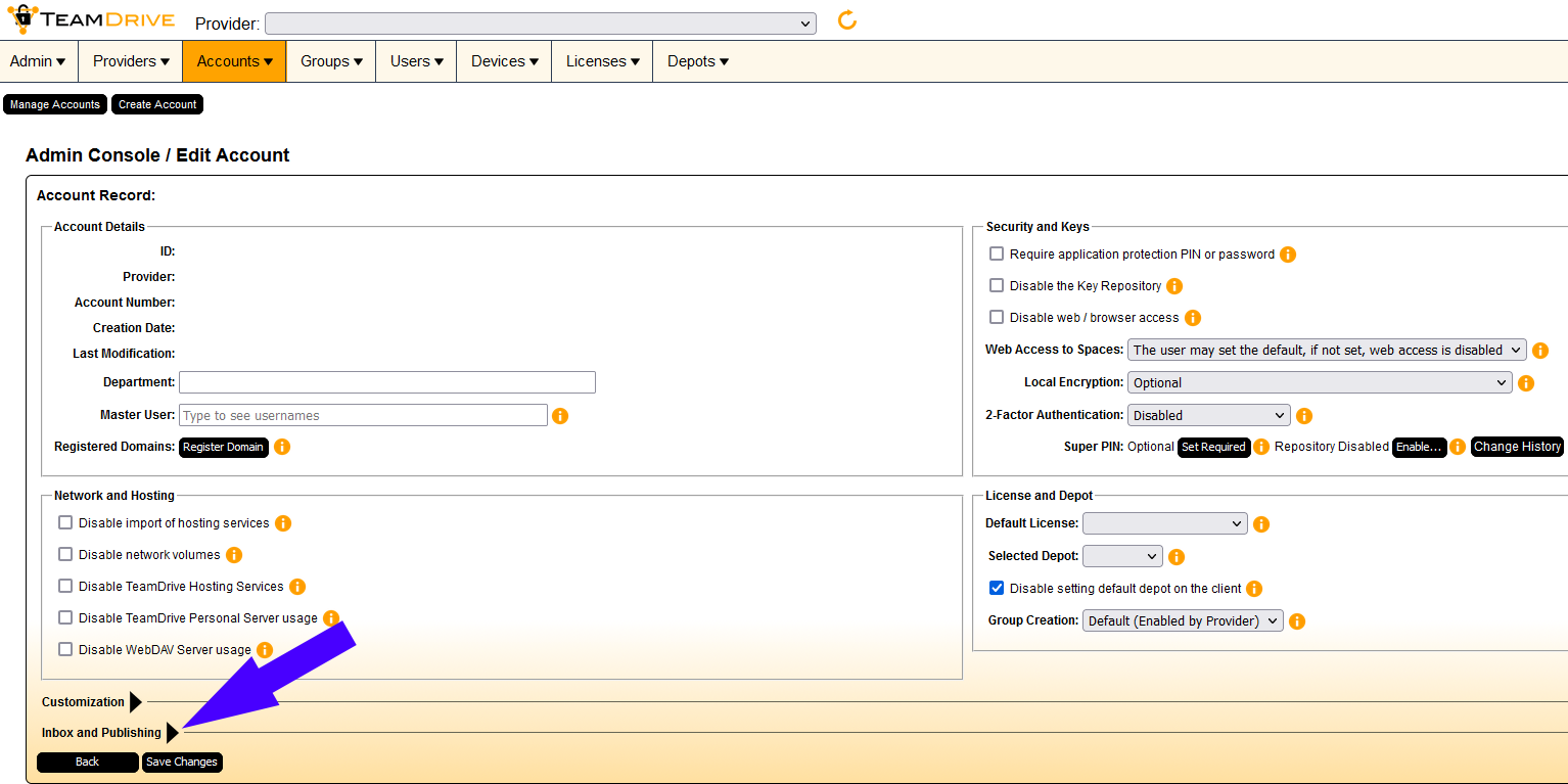 Admin Inbox How to personalize the Inbox page? - TeamDrive - Secure Collaboration